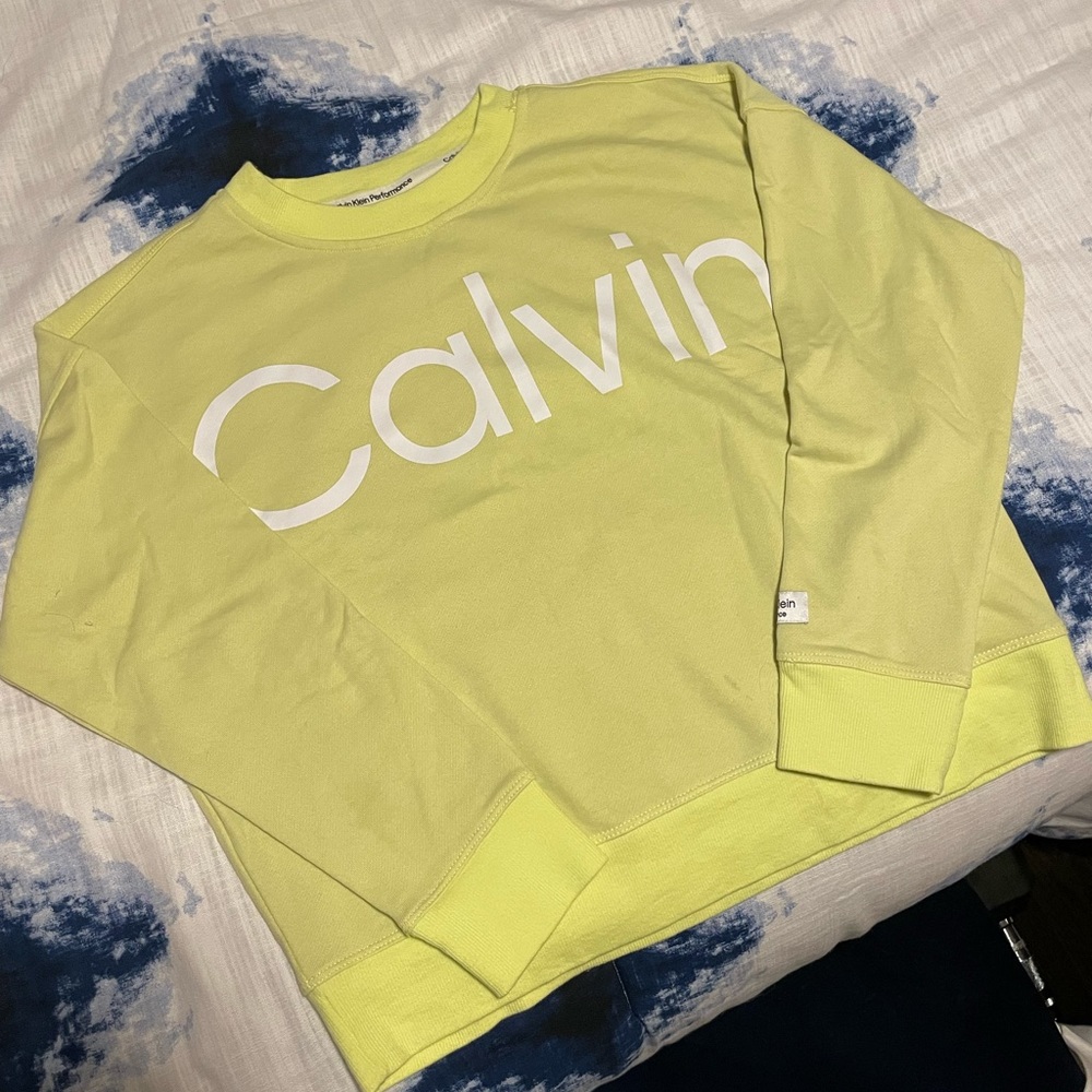 Women’s Calvin Klein crewneck yellow sweatshirt